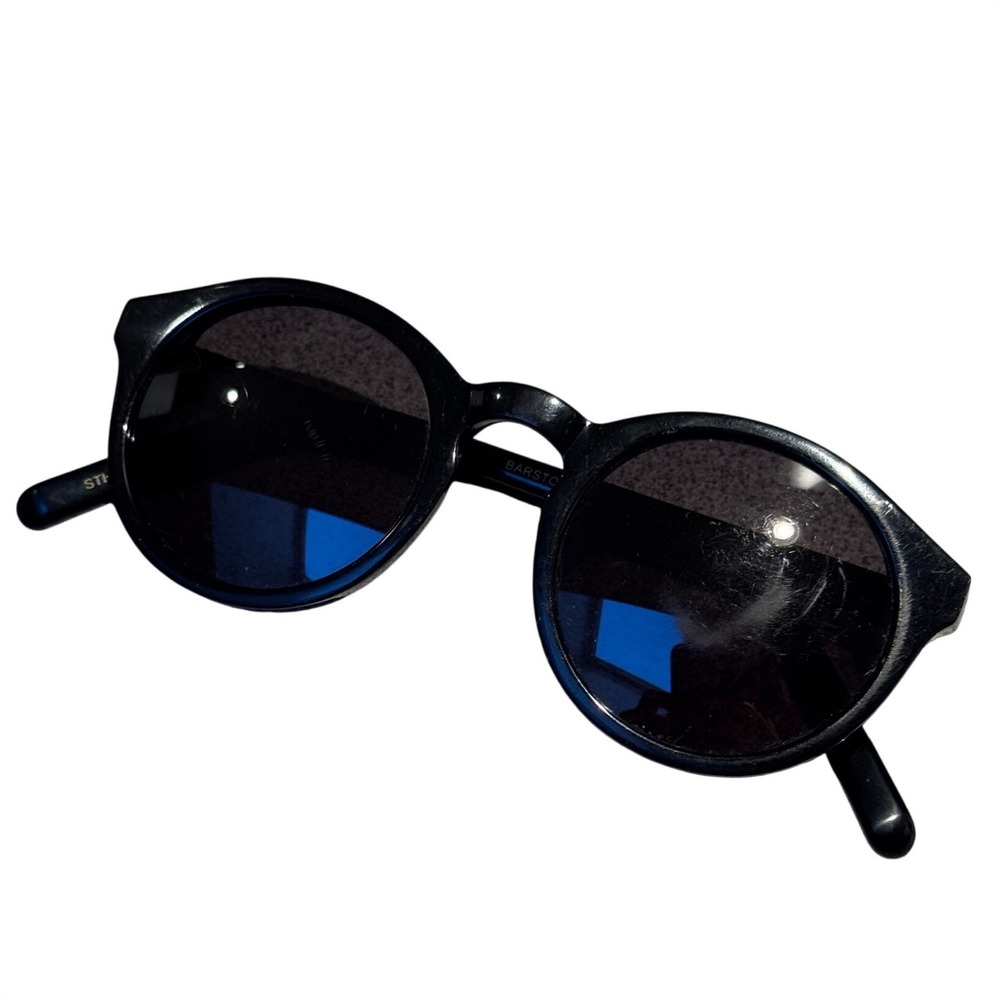 Monokel Eyewear Barstow Black Round Sunglasses Handcrafted